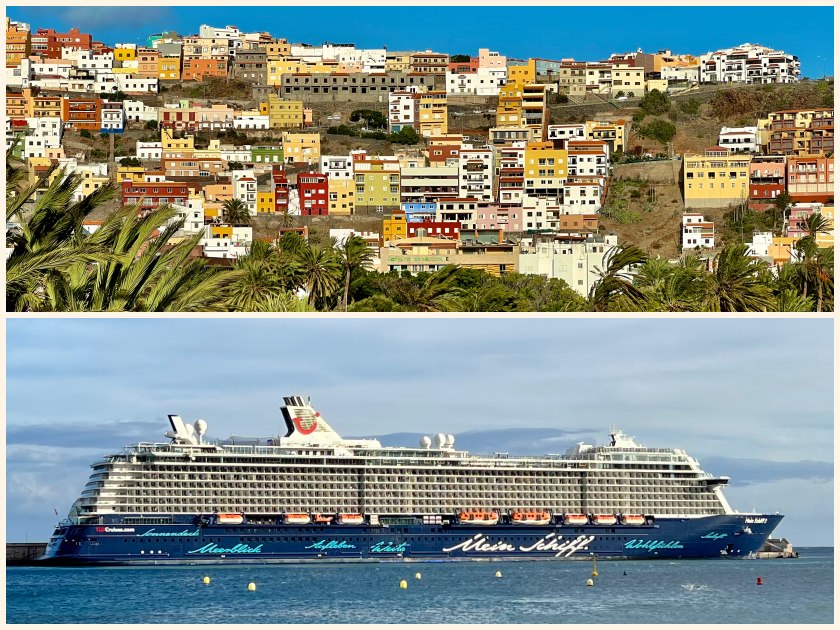 San Sebastian und die Mein Schiff 3 auf La Gomera