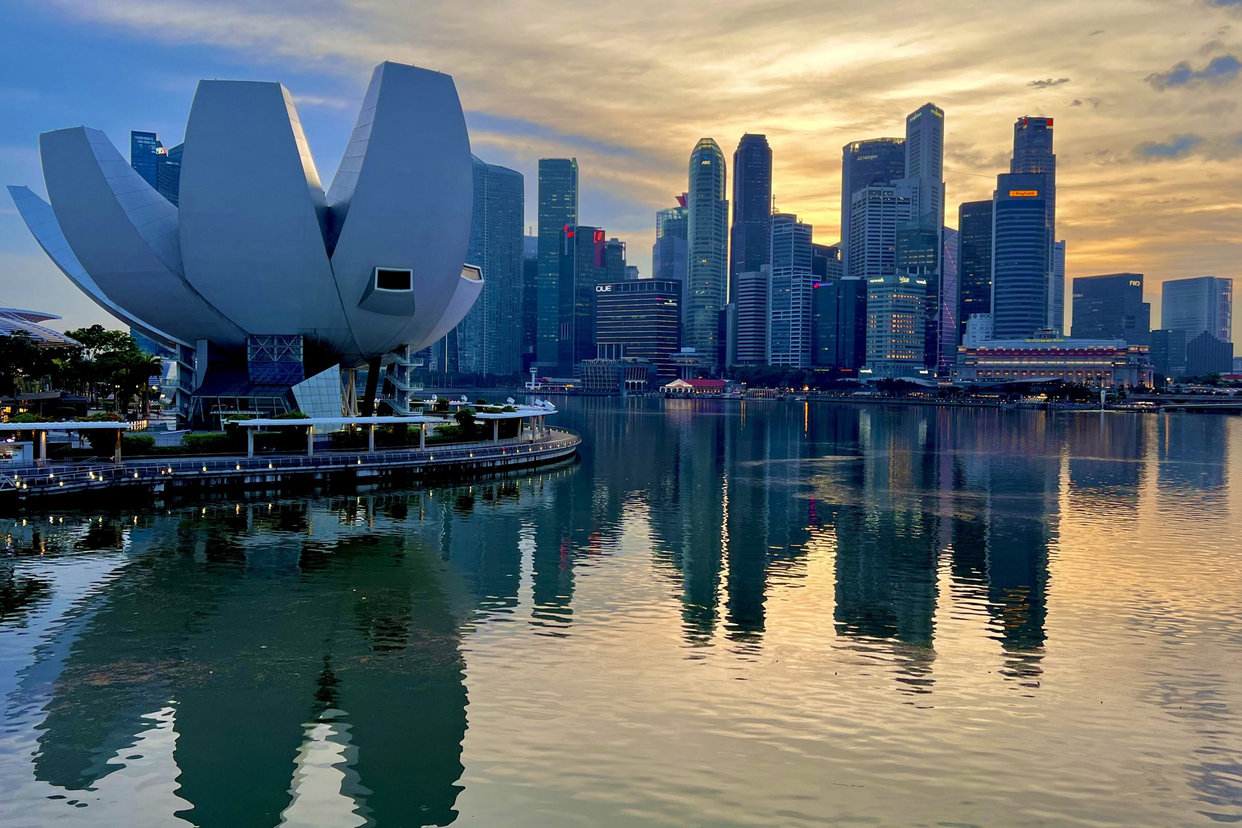 Skyline von Singapur bei unserem Ausflug Singapur auf eigene Faust